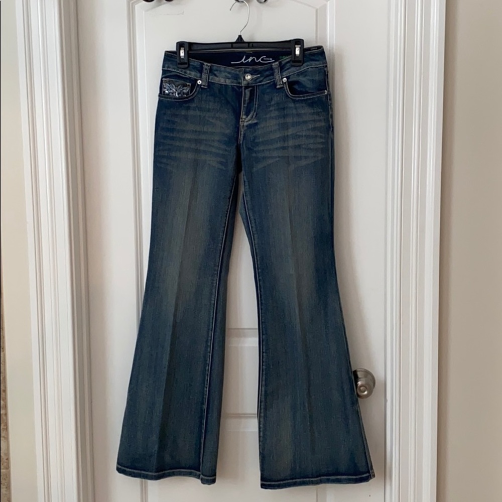 INC denim curvy fit, flare leg jeans size 4
